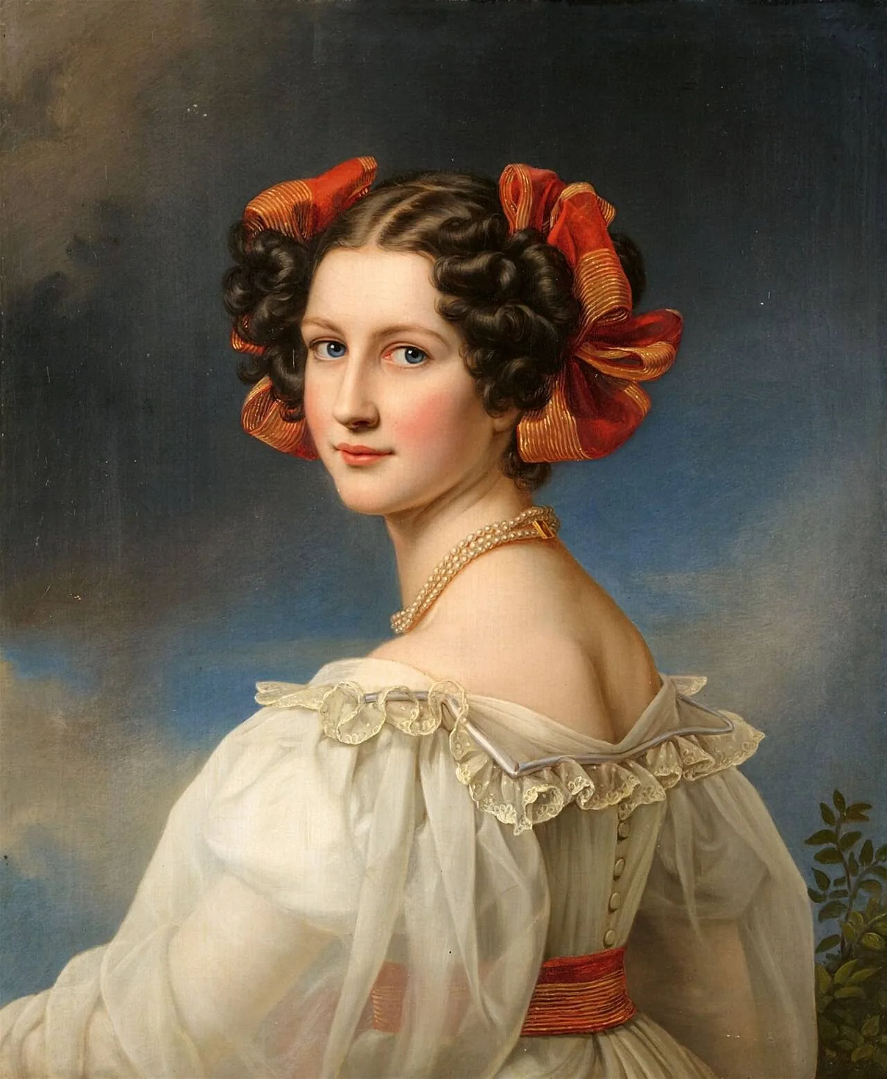 Pintura de Joseph Karl Stieler de Auguste Strobl, una de las 36 de la Galería de Bellezas